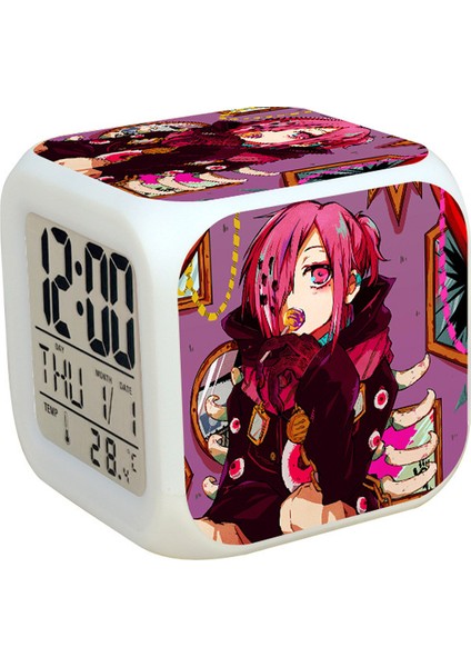 Küçük Boy Mini LED Dijital Erkek Anime Çalar Saat Çocuk Yatak Odası Dekoru JINGYI696 (Yurt Dışından)