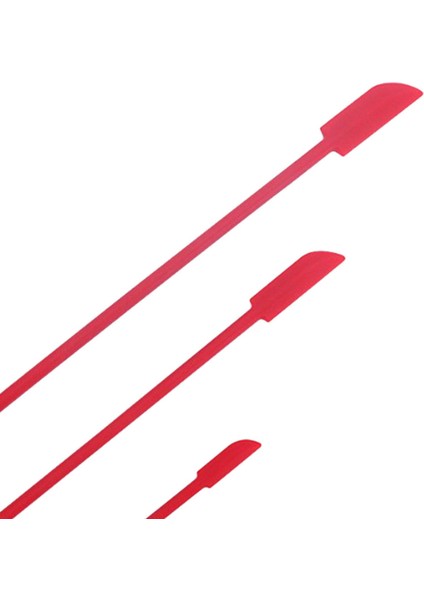 3 Adet Mini Silikon Spatula Seti Minik Spatula Mini Kavanoz Sıyırıcı Makyaj Kırmızısı (Yurt Dışından)