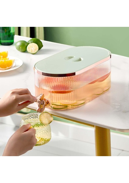 5.3l Musluk ile Soğuk Su Isıtıcısı, Günlük Ev Için Limonata Kovası Kolay Doldurulması Açık Yeşil (Yurt Dışından) fırsatları