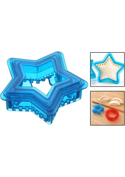 Dıy Sandviç Kesici ve Mühürleyici Araçları Kurabiye Kalıp Ekmek Pentagram (Yurt Dışından)