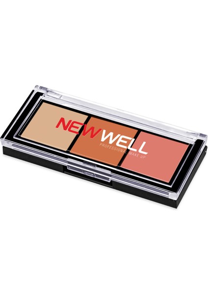 New Well Porcelain Make Up 3lü Far Paleti NO01