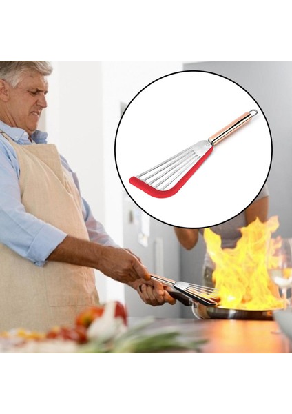 Mutfak Spatulas Kırmızı+Kaplama Sap (Yurt Dışından)