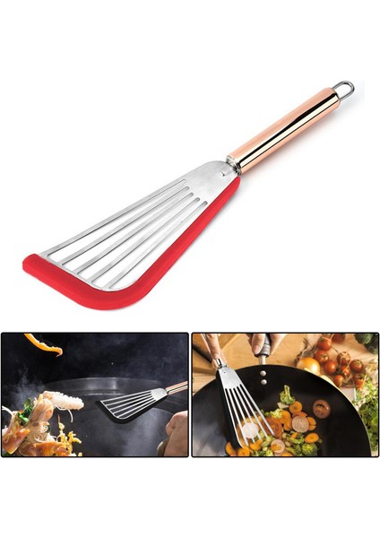 Mutfak Spatulas Kırmızı+Kaplama Sap (Yurt Dışından)
