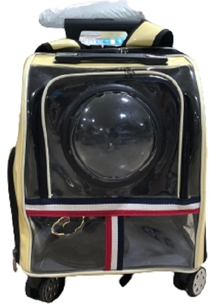 Kedi Köpek Kapsüllü Çekçekli Valiz Bej fiyatları