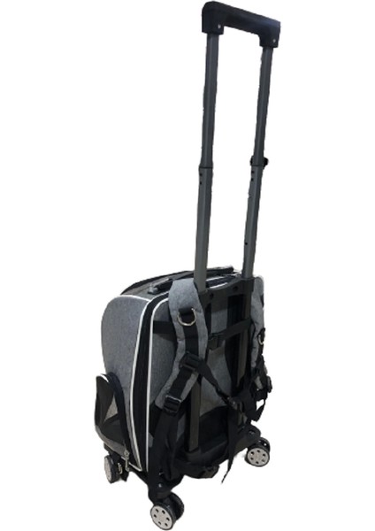 Kedi Köpek Şeffaf Çekçekli Valiz Gri fiyatları