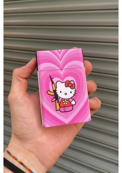 Hello Kitty Dıkşın Standart Plastik Sigara Tabakası Kutusu