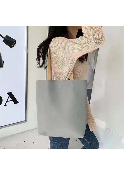 Dikey Kore Tarzı Trendy Büyük Kapasiteli Omuz Çantası (Yurt Dışından)