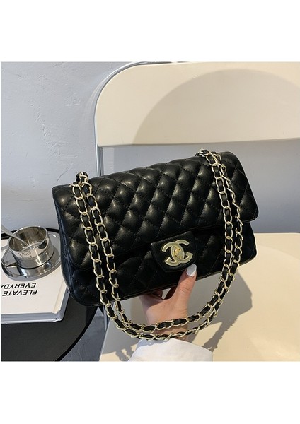 Basit Moda Eşkenar Dörtgen Küçük Tarzı Omuz Askılı Çanta (Yurt Dışından)