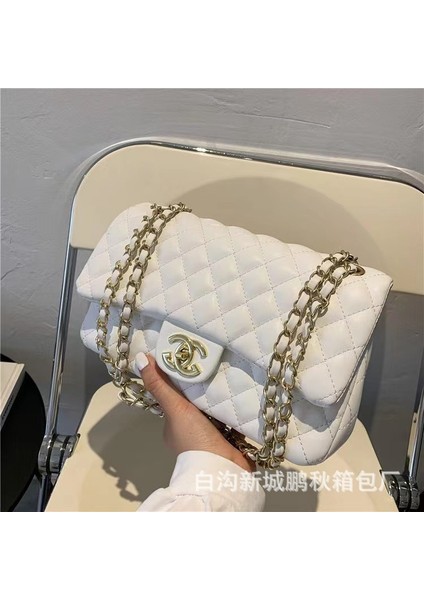 Basit Moda Eşkenar Dörtgen Küçük Tarzı Omuz Askılı Çanta (Yurt Dışından)