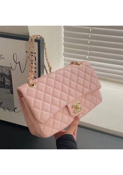 Basit Moda Eşkenar Dörtgen Küçük Tarzı Omuz Askılı Çanta (Yurt Dışından)
