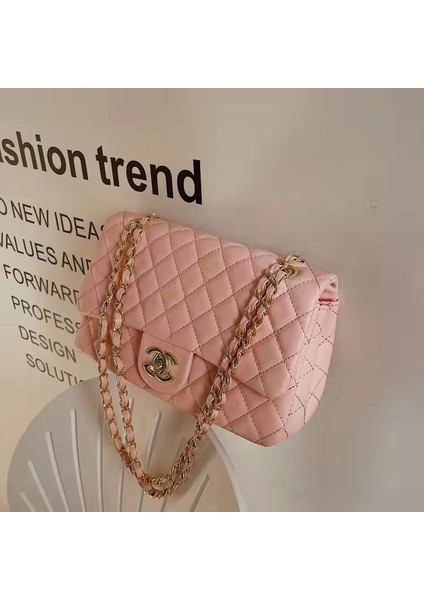 Basit Moda Eşkenar Dörtgen Küçük Tarzı Omuz Askılı Çanta (Yurt Dışından)