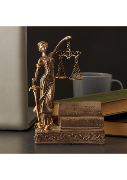 Avukat Ofisine Hediye Adalet Terazisi Heykeli 18,5 cm