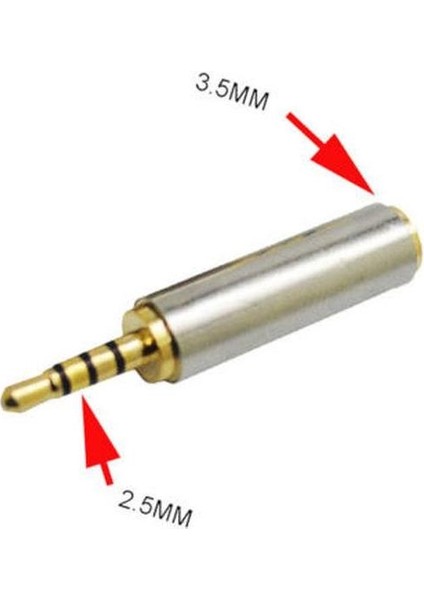 3.5 mm 2.5 mm Jack Çevirici 3 Çizgi 4 Boğum 3.5 mm 2.5 mm Çevirivi 3.5 mm Kualklık Mikrofon 2.5 mm Çevirici