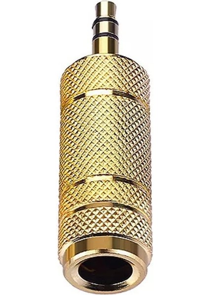 Erkek 3.5 mm Dişi 6.3 mm Metal Jack Gold Gitar Jack 3.5 mm Jack Çevirivi 6.3 mm Dişi 3.5 mm Erkek Jack
