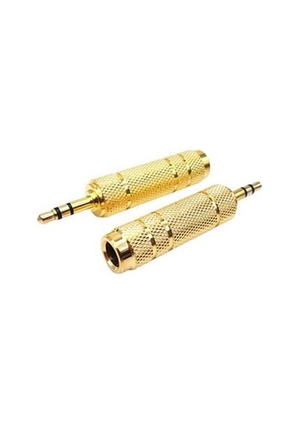 Erkek 3.5 mm Dişi 6.3 mm Metal Jack Gold Gitar Jack 3.5 mm Jack Çevirivi 6.3 mm Dişi 3.5 mm Erkek Jack fırsatları