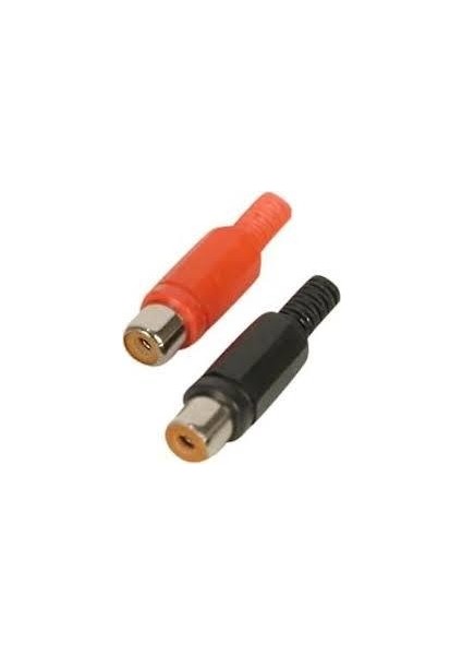 Rca Dişi Jack Kırmızı Dişi Rca Jack Siyah Dişi Rca Jack