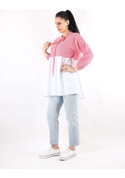 Gofre Desen Bağcıklı Tunik Fuşya modelleri