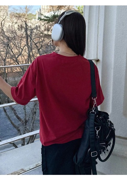 Kadın Vacation Baskılı Oversize T-Shirt indirimleri