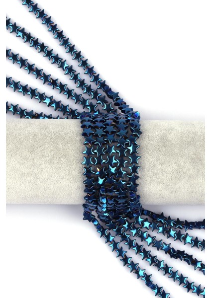 Gold Renk Hematit Doğal Taş Dizi 6 x 6 Yıldız Model