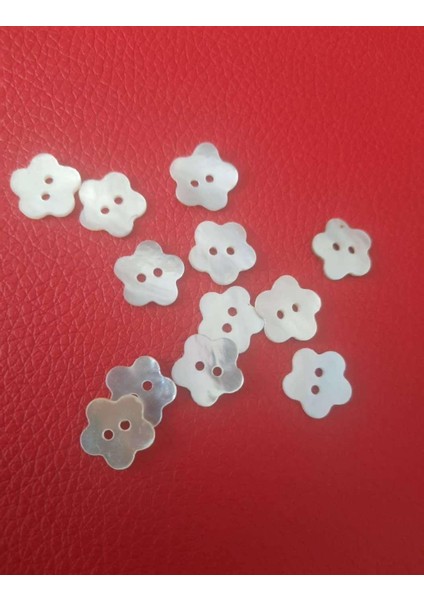 Sedef Çiçek Düğme 1 cm 1paket 5ADET