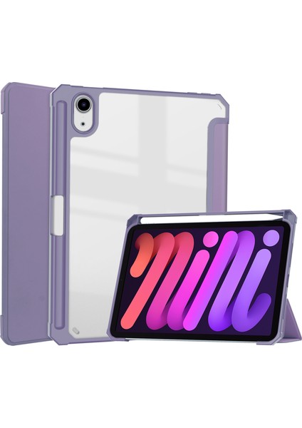 Ykd Store iPad Mini 6 Için Akrilik Tpu + Pu Kılıf Lavanta (Yurt Dışından)