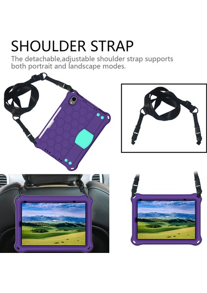 Petek Tasarım Eva + Pc Kayışlı Düşen Kabuk iPad Mini 6 2021 Için + Su (Yurt Dışından) modelleri
