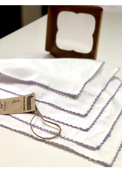 Çift Katlı Oyalı Pamuklu 5'li Bebek Bakım Mendili (22X22 Cm) fırsatları