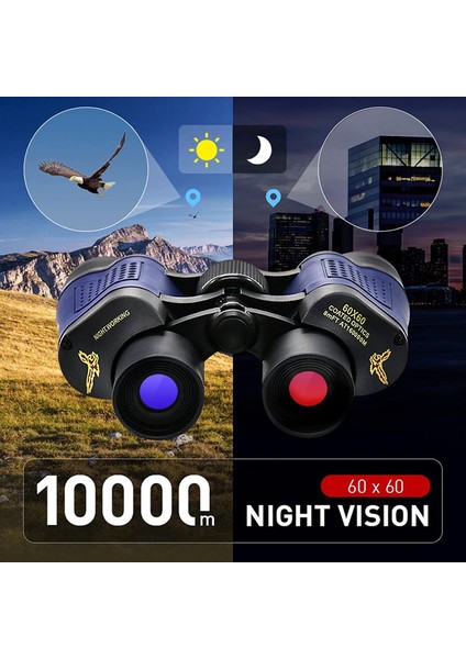 1 Adet Kuş Gözlemciliği İçin Dürbün Profesyonel Su Geçirmez Yüksek Güçlü Dürbün Siyah Mavi 60×60 (Yurt Dışından) fırsatları