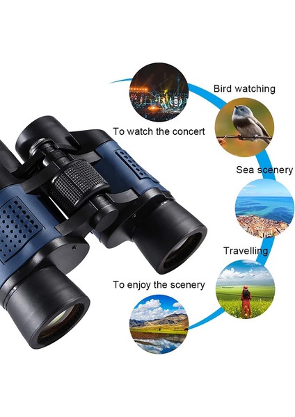 1 Adet Kuş Gözlemciliği İçin Dürbün Profesyonel Su Geçirmez Yüksek Güçlü Dürbün Siyah Mavi 60×60 (Yurt Dışından) indirimleri