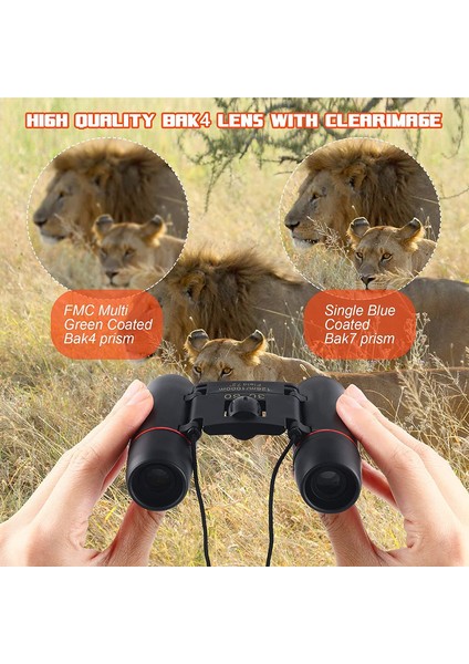 2 Adet Mini Kompakt Dürbün Taşınabilir Cep Katlanabilir Su Geçirmez Sis Geçirmez Kırmızı Film 30 X 60 (Yurt Dışından) indirimleri