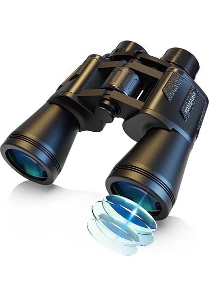 1 Adet Hd Profesyonel Su Geçirmez Dürbün-Yüksek Güçlü Askeri Düşük Işık Gece Görüşü 20x50 Cm(Yurt Dışından)