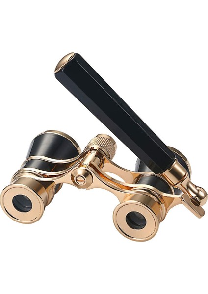 1 Adet Opera Gözlük Dürbünleri Tiyatro Gözlükleri Mini Dürbün Kompakt Saplı Siyah Altın 3x25 Cm (Yurt Dışından) fiyatları