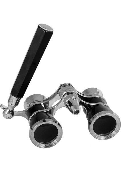 1 Adet Opera Gözlük Dürbünleri Tiyatro Gözlükleri Mini Dürbün Kompakt Saplı Gümüş Siyah 3x25 Cm (Yurt Dışından) fiyatları