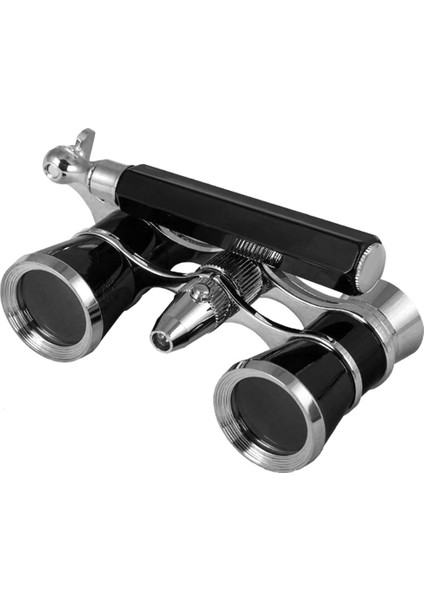 1 Adet Opera Gözlük Dürbünleri Tiyatro Gözlükleri Mini Dürbün Kompakt Saplı Gümüş Siyah 3x25 Cm (Yurt Dışından) modelleri
