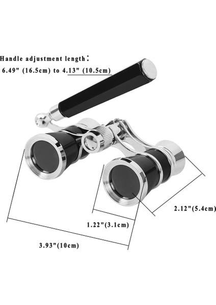 1 Adet Opera Gözlük Dürbünleri Tiyatro Gözlükleri Mini Dürbün Kompakt Saplı Gümüş Siyah 3x25 Cm (Yurt Dışından) fırsatları