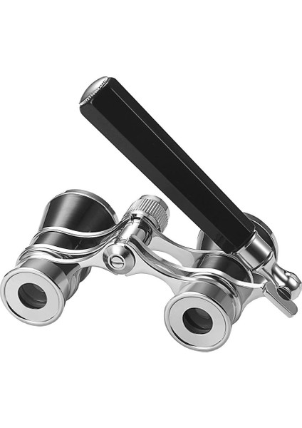 1 Adet Opera Gözlük Dürbünleri Tiyatro Gözlükleri Mini Dürbün Kompakt Saplı Gümüş Siyah 3x25 Cm (Yurt Dışından) indirimleri