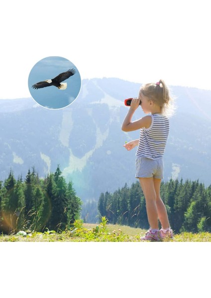 1pc Çocuk Dürbünleri Kompakt Çocuk Dürbünleri Hedıyelık Kırmızı 8x21 Cm (Yurt Dışından) fırsatları