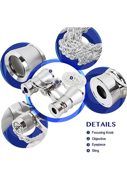 1 Adet Gözlük Dürbünü Mini Dürbün Kompakt Hafif Zincirli Şerit 3x25 Cm (Yurt Dışından) fırsatları