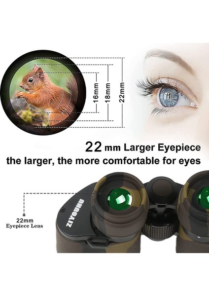 1 Adet Düşük Işıkta Gece Görüşlü Yüksek Güçlü Askeri Dürbün Kahve Kamuflajı 20x50 Cm(Yurt Dışından) modelleri