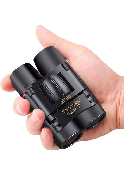 1 Adet Dürbün Küçük Kompakt Hafif Dürbün Su Geçirmez Hafif Küçük Dürbün Siyah 30x60 (Yurt Dışından)