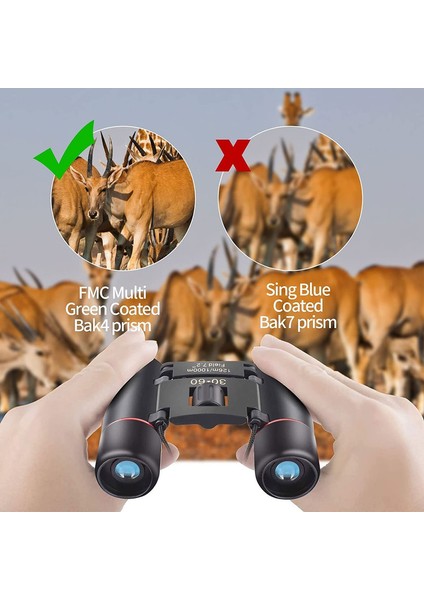 1 Adet Dürbün Küçük Kompakt Hafif Dürbün Su Geçirmez Hafif Küçük Dürbün Siyah 30x60 (Yurt Dışından) indirimleri