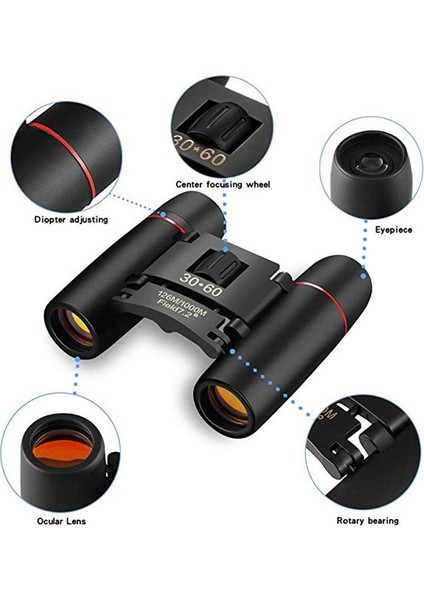 1 Adet Çocuklar İçin Hafif Mini Dürbün Kuş Gözlemciliği Cep Dürbünü 30 X 60 (Yurt Dışından) modelleri