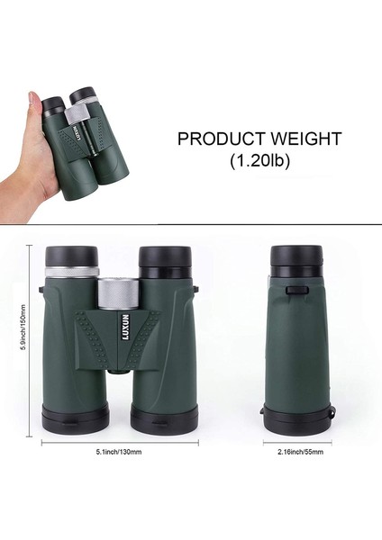 1 Adet Kuş Gözlemciliği İçin Kompakt Güçlü Dürbün Avcılık Doğa Sporları Yeşil 12 X 42 (Yurt Dışından) fiyatları