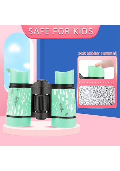1 Adet Çocuklar İçin Dürbün Yüksek Çözünürlüklü Su Geçirmez Optik Dürbün 4x30 Cm Desenli Mavi-Mavi (Yurt Dışından) fiyatları