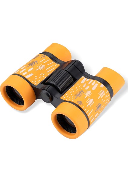 1 Adet Çocuklar İçin Dürbün Yüksek Çözünürlüklü Su Geçirmez Optik Dürbün 4x30 Cm Turuncu Desenli (Yurt Dışından)