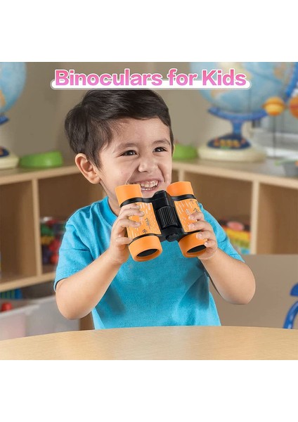 1 Adet Çocuklar İçin Dürbün Yüksek Çözünürlüklü Su Geçirmez Optik Dürbün 4x30 Cm Turuncu Desenli (Yurt Dışından) modelleri
