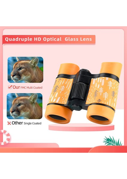 1 Adet Çocuklar İçin Dürbün Yüksek Çözünürlüklü Su Geçirmez Optik Dürbün 4x30 Cm Turuncu Desenli (Yurt Dışından) fırsatları