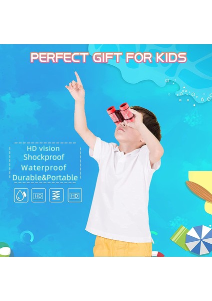 1 Adet Çocuklar İçin Dürbün Yüksek Çözünürlüklü Su Geçirmez Optik Dürbün 4x30 Cm Kırmızı Desenli (Yurt Dışından) indirimleri