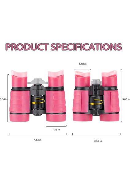 1pc Çocuk Dürbünleri Dürbün Kompakt Darbeye Dayanıklı Dürbün Pembe 4x30 Cm (Yurt Dışından) modelleri