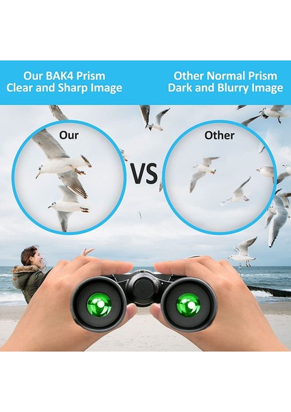 1pc Yüksek Güçlü Dürbün Düşük Işıkta Net Görüş Sağlayan Kompakt Dürbün Su Geçirmez Siyah 20x50 Cm(Yurt Dışından) modelleri